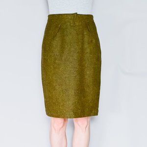THIERRY MUGLER Vintage Wool Pencil Skirt 42